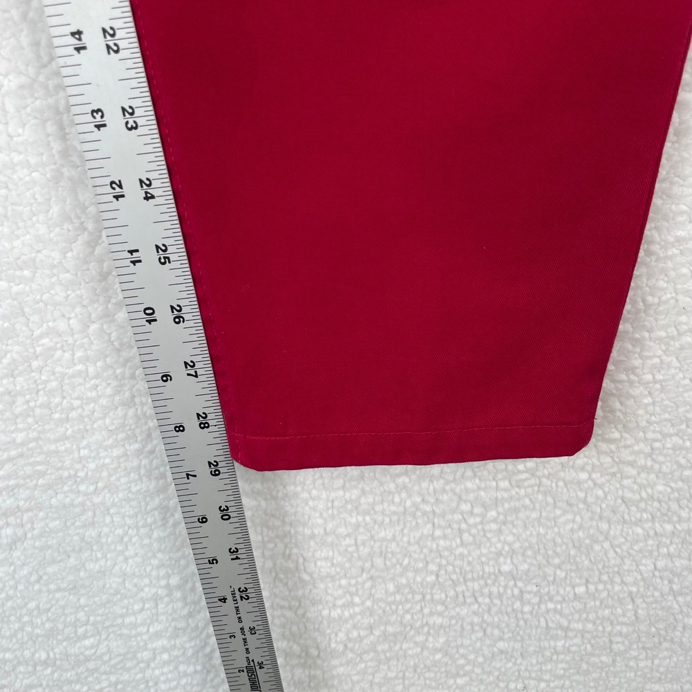 Vintage Talbots Red High Waisted Cotton Tapered Pants USA Made Womens 10 - Picture 6 of 11